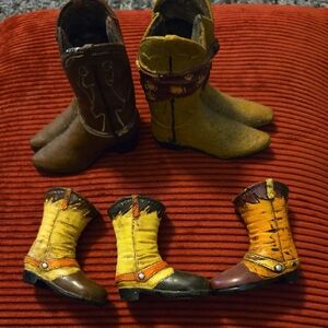 Cowboy Boot Figurines